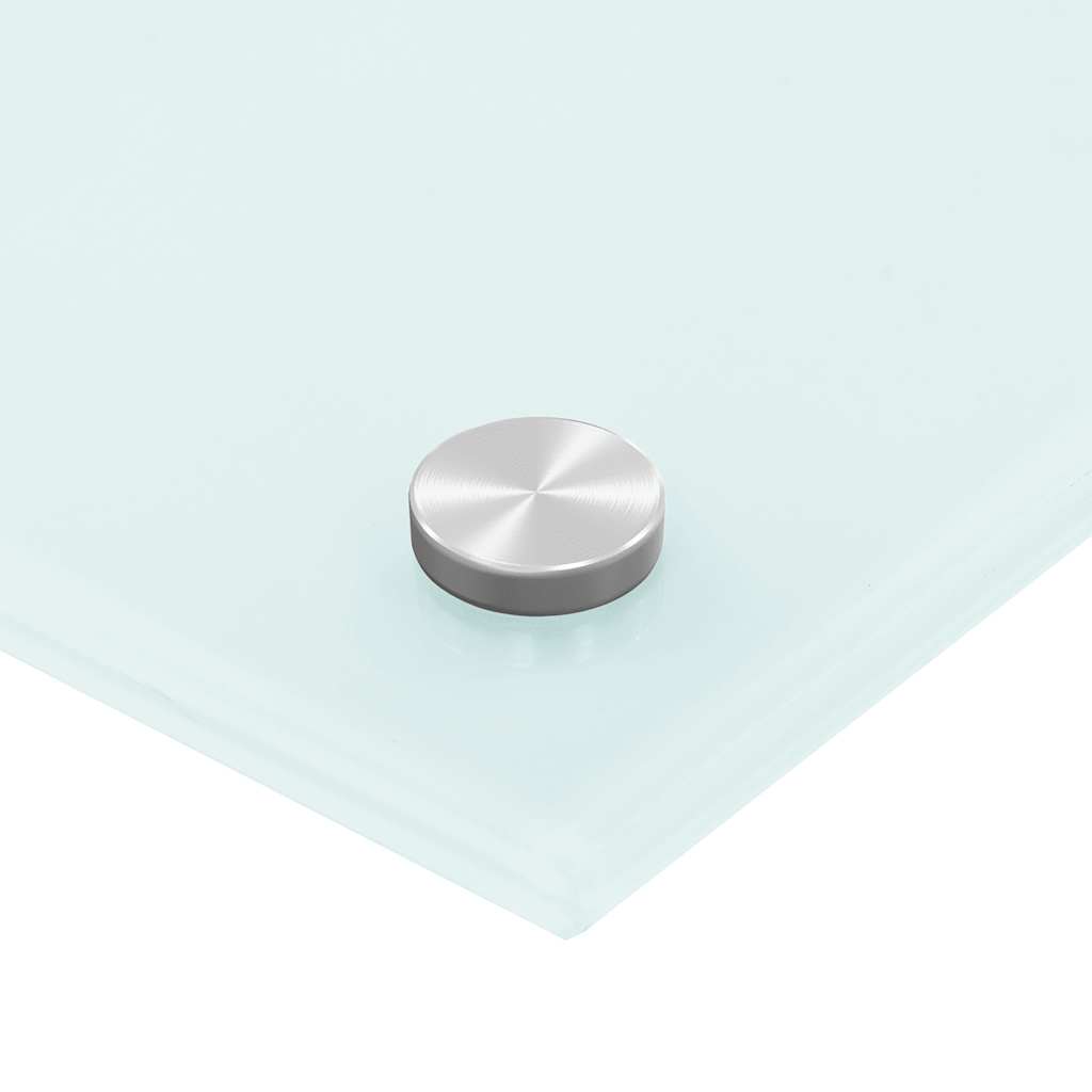 vidaXL Kitchen Backsplashes 2 pcs White 80x50 cm Tempered Glass