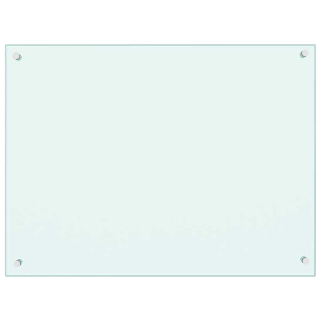vidaXL Kitchen Backsplashes 2 pcs White 80x60 cm Tempered Glass