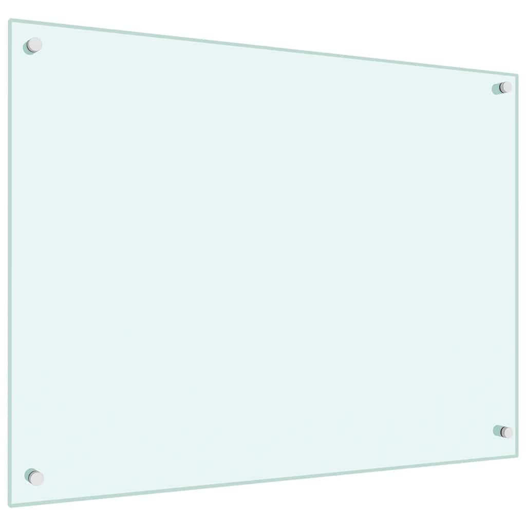 vidaXL Kitchen Backsplashes 2 pcs White 80x60 cm Tempered Glass