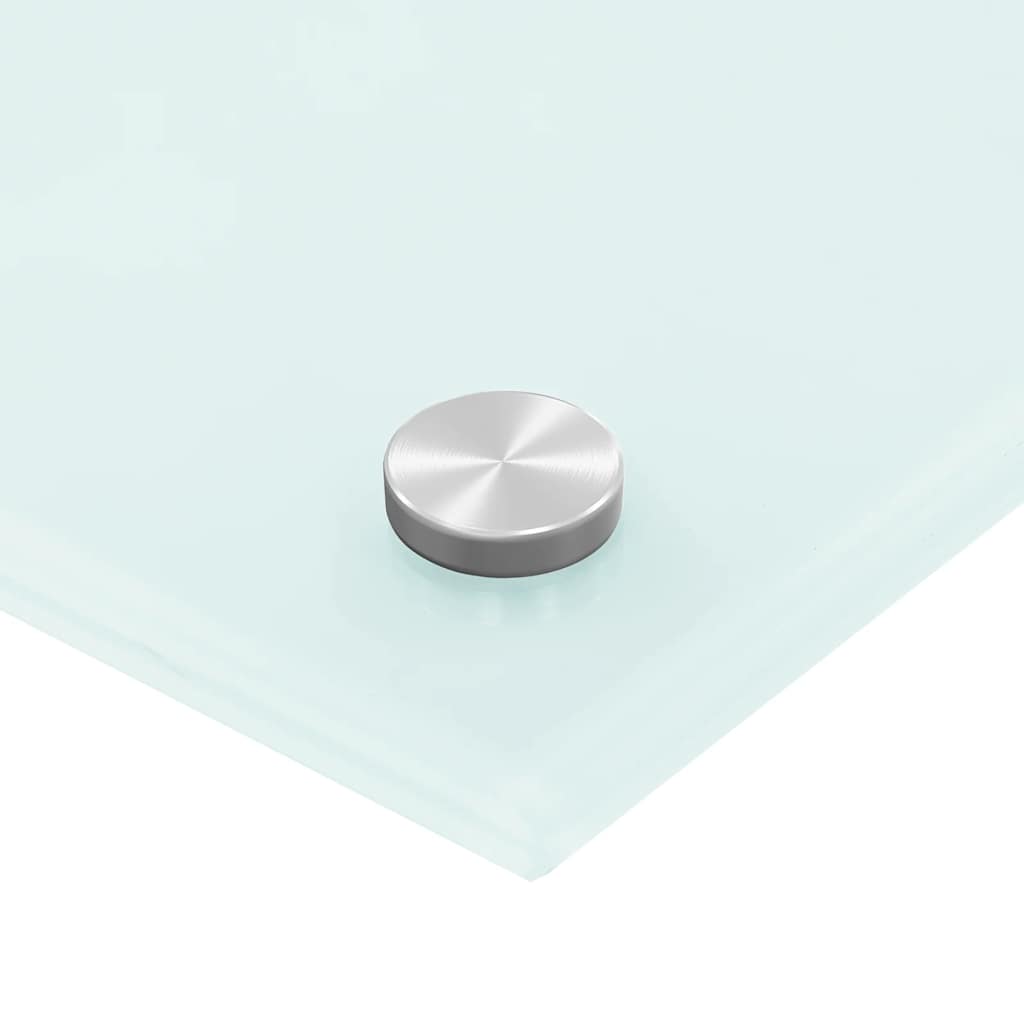 vidaXL Kitchen Backsplashes 2 pcs White 80x60 cm Tempered Glass