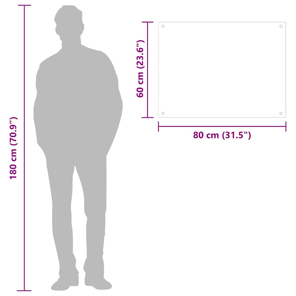 vidaXL Kitchen Backsplashes 2 pcs White 80x60 cm Tempered Glass