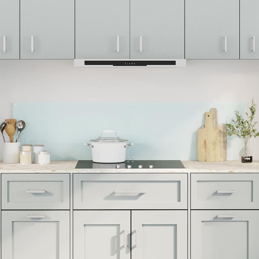 vidaXL Kitchen Backsplashes 2 pcs White 80x60 cm Tempered Glass