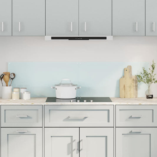vidaXL Kitchen Backsplashes 2 pcs White 80x60 cm Tempered Glass