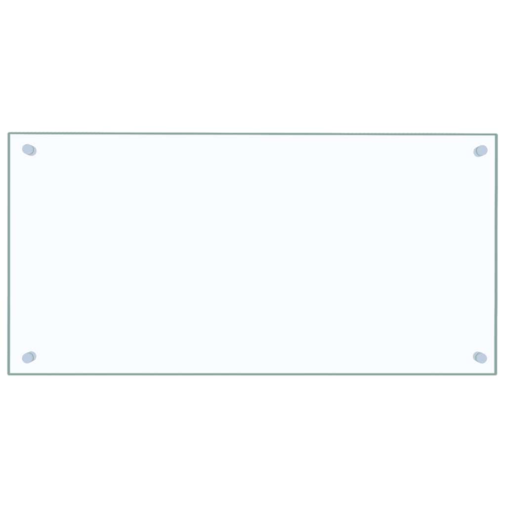 vidaXL Kitchen Backsplashes 2 pcs Transparent 80x40 cm Tempered Glass