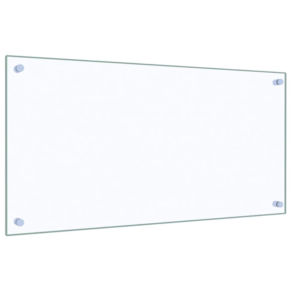 vidaXL Kitchen Backsplashes 2 pcs Transparent 80x40 cm Tempered Glass