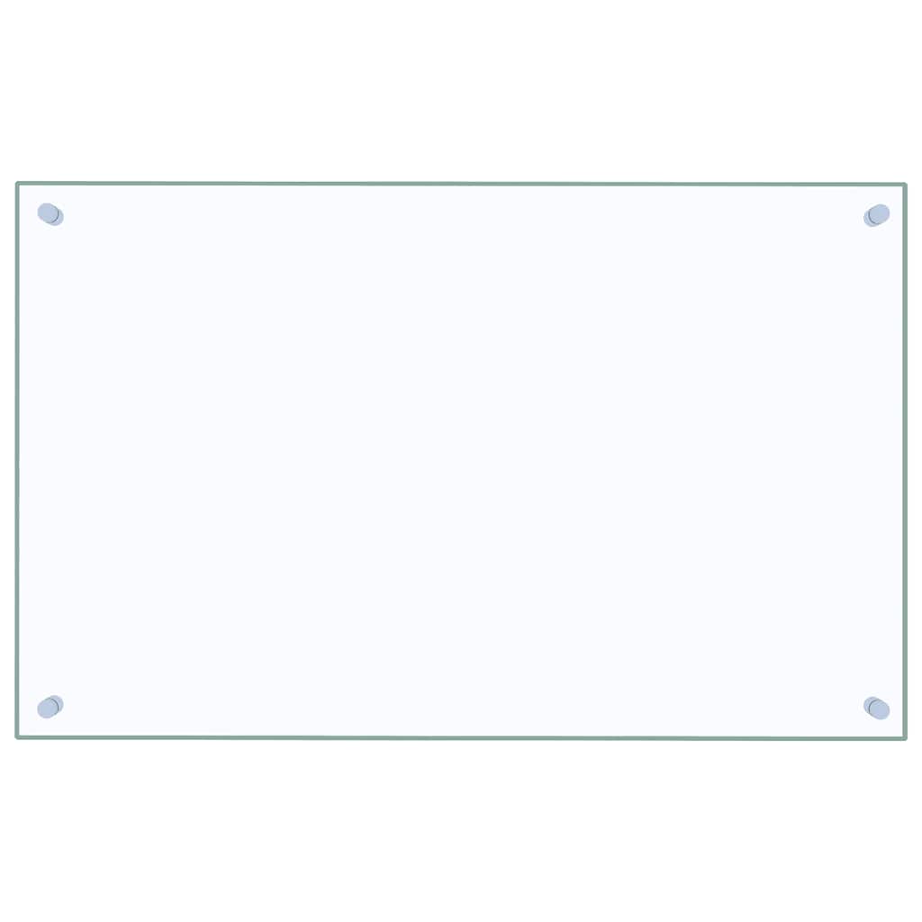 vidaXL Kitchen Backsplashes 2 pcs Transparent 80x50 cm Tempered Glass