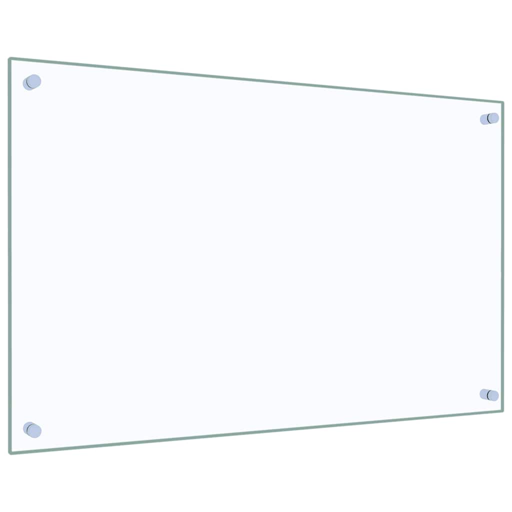 vidaXL Kitchen Backsplashes 2 pcs Transparent 80x50 cm Tempered Glass