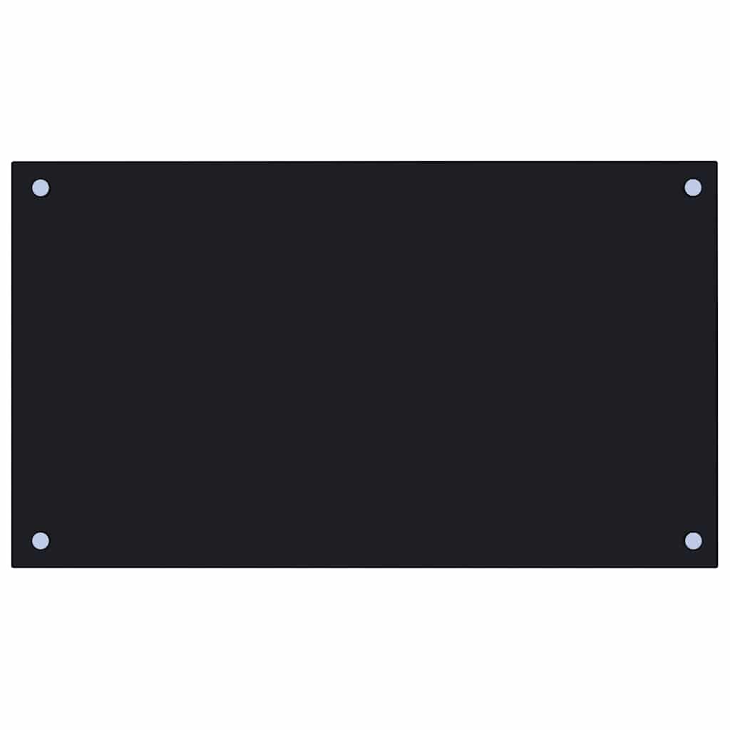 vidaXL Kitchen Backsplashes 2 pcs Black 70x40 cm Tempered Glass
