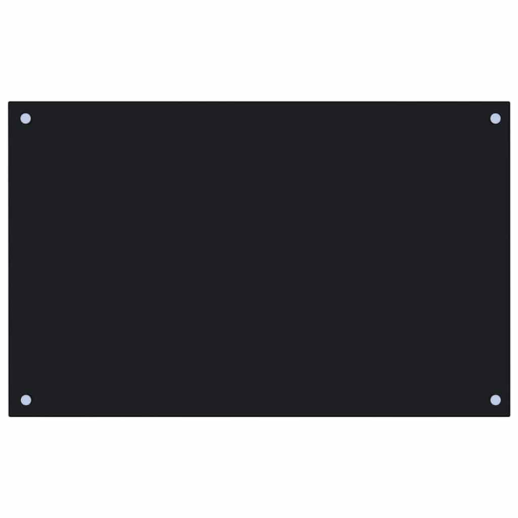 Kitchen Backsplashes 2 pcs Black 80x50 cm Tempered Glass