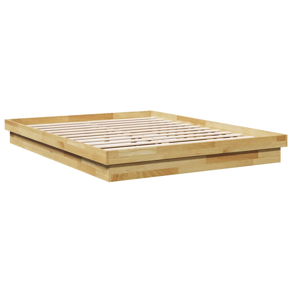 Bed Frame without Mattress 160x200 cm Solid Wood Oak