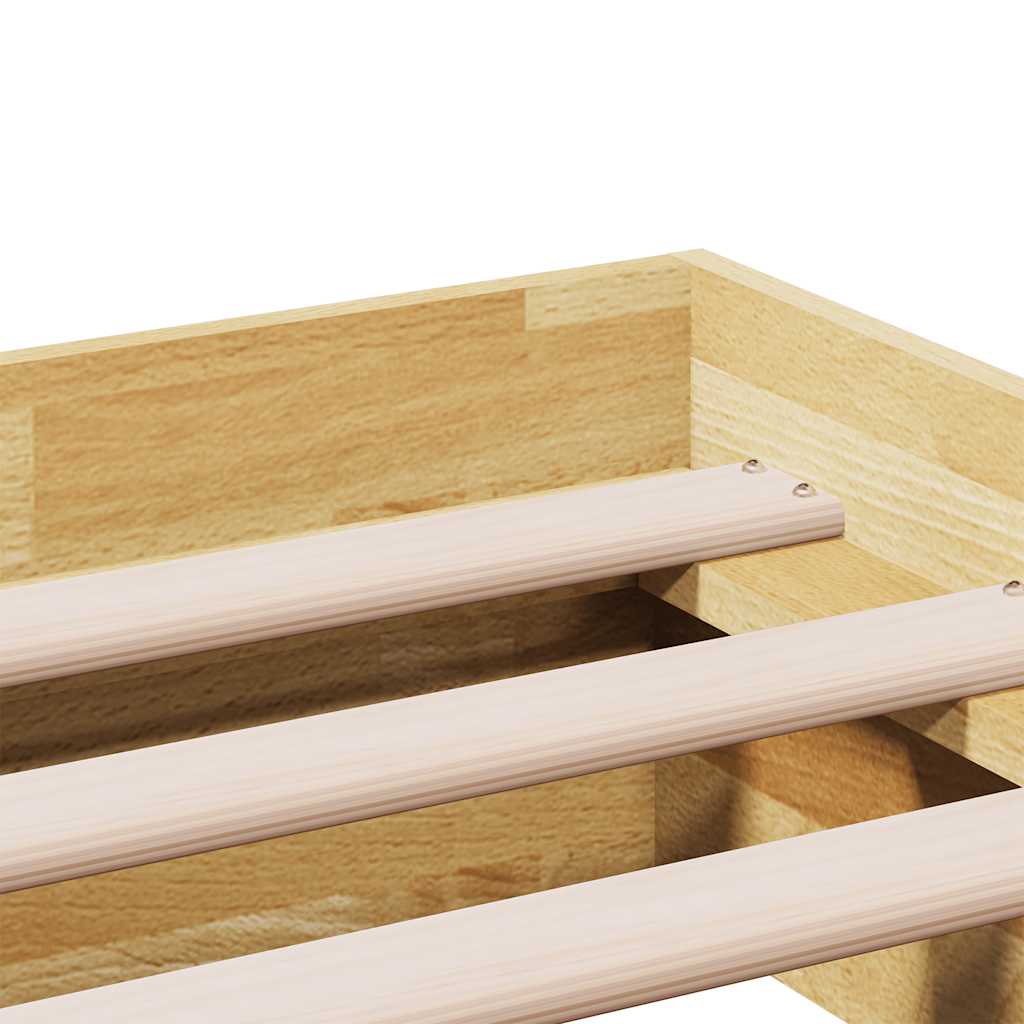 Bed Frame without Mattress 160x200 cm Solid Wood Oak
