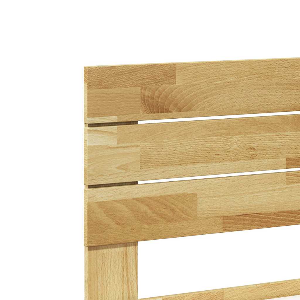 Bed Frame with Headboard without Mattress 150x200 cm King Size Solid Wood Oak