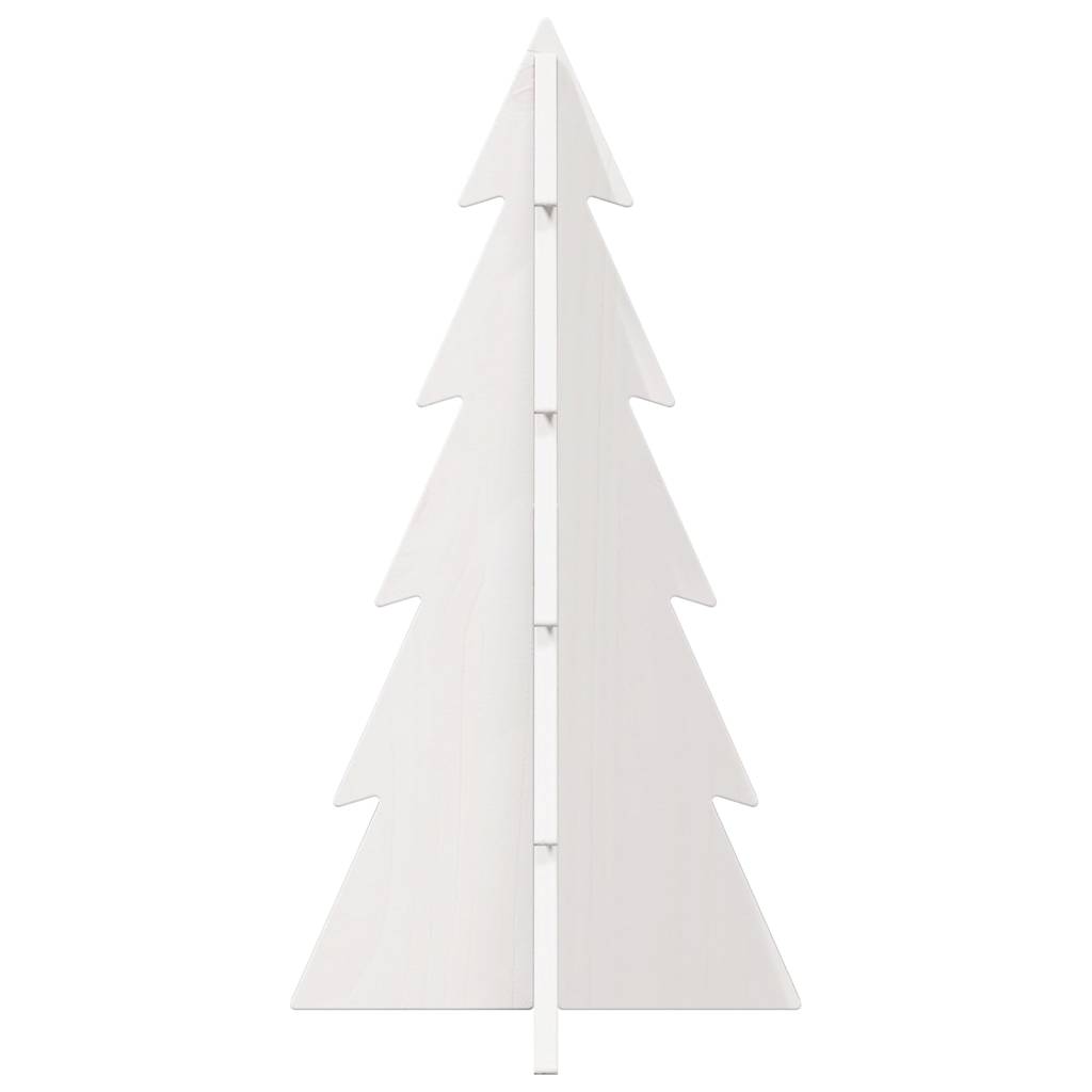 vidaXL Wooden Christmas Tree for Decoration White 59.5 cm Solid Wood Pine