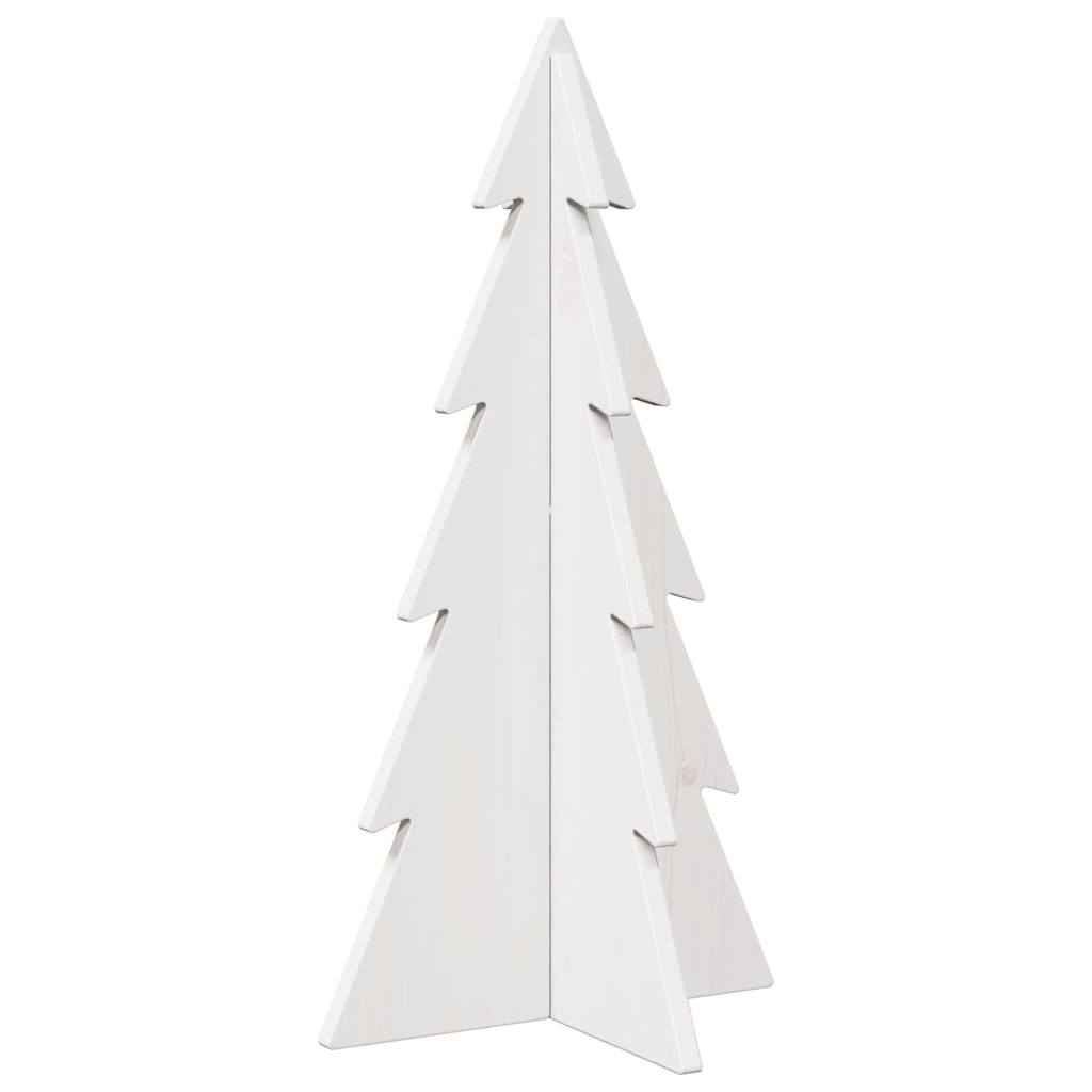 vidaXL Wooden Christmas Tree for Decoration White 59.5 cm Solid Wood Pine