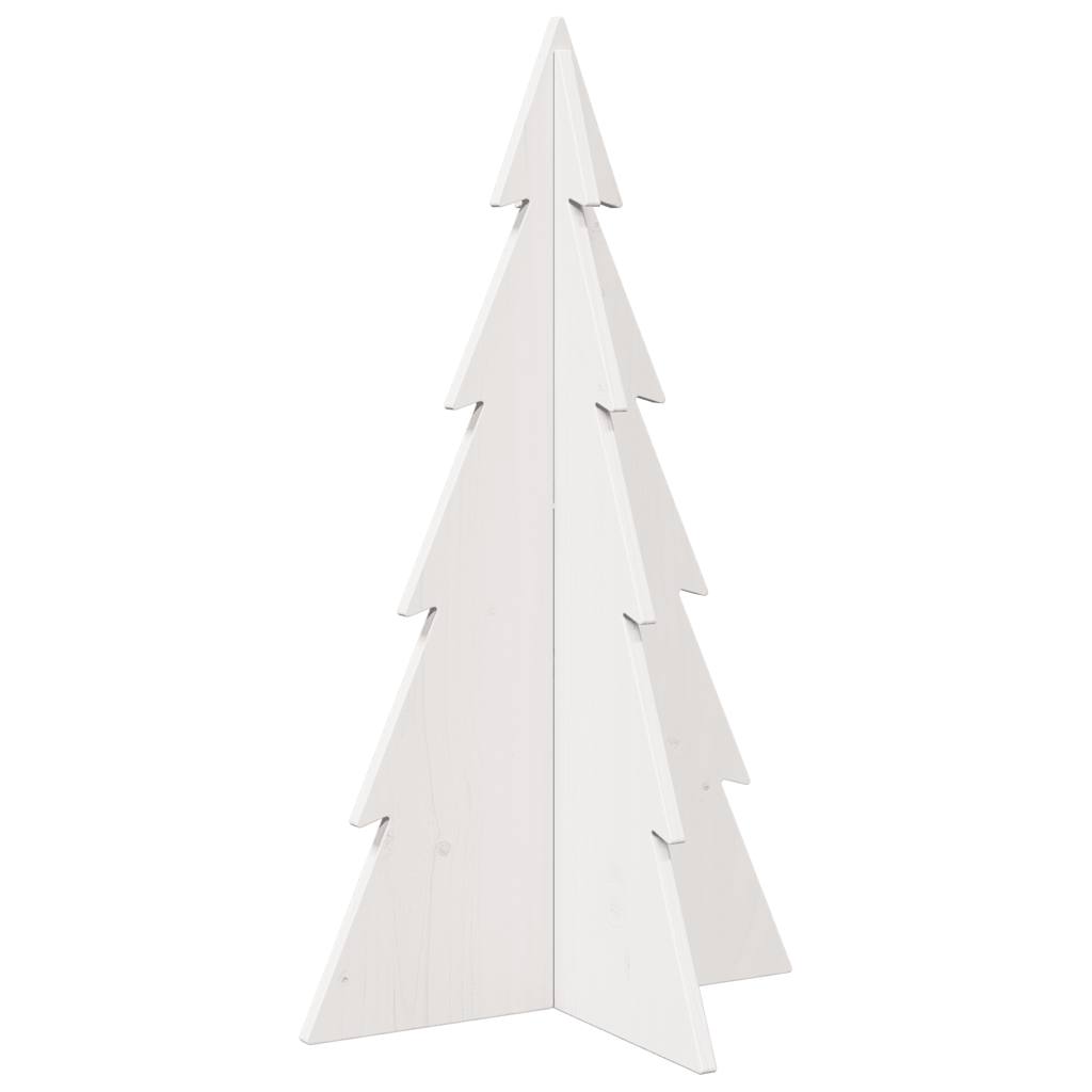 vidaXL Wooden Christmas Tree for Decoration White 80 cm Solid Wood Pine