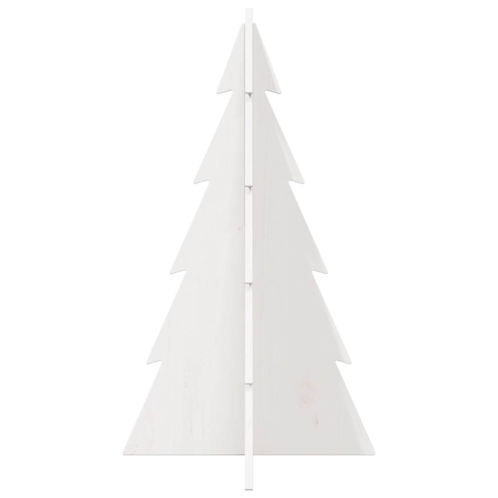 vidaXL Wooden Christmas Tree for Decoration White 80 cm Solid Wood Pine