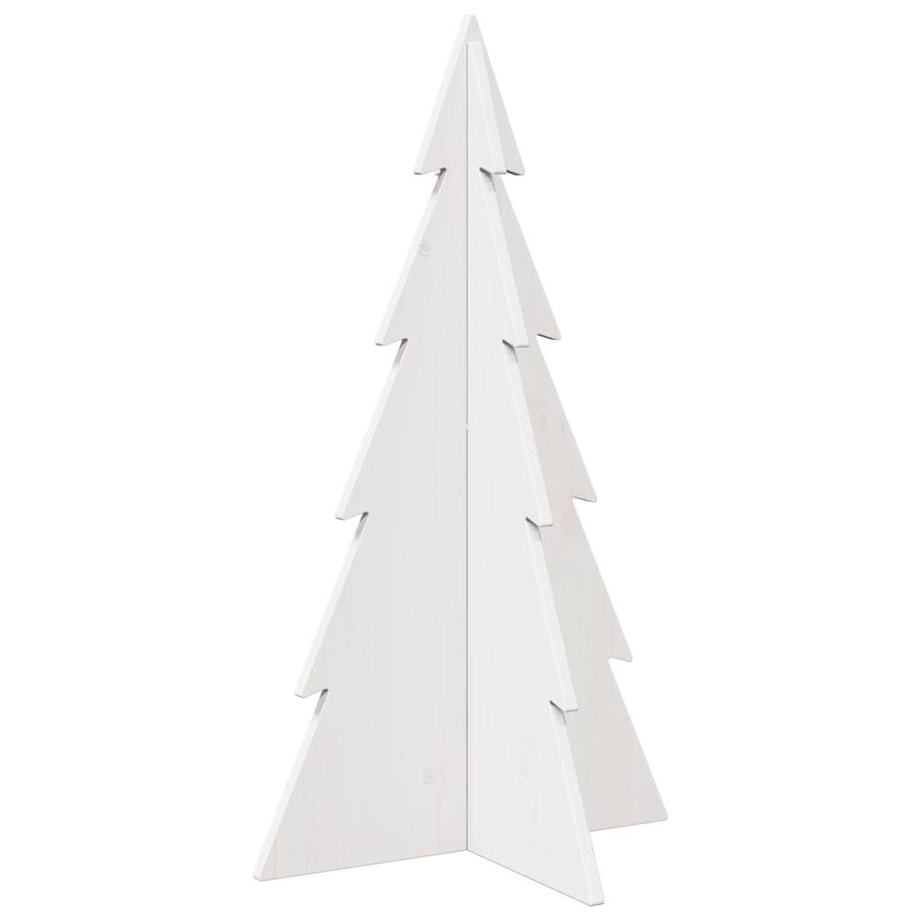 vidaXL Wooden Christmas Tree for Decoration White 80 cm Solid Wood Pine