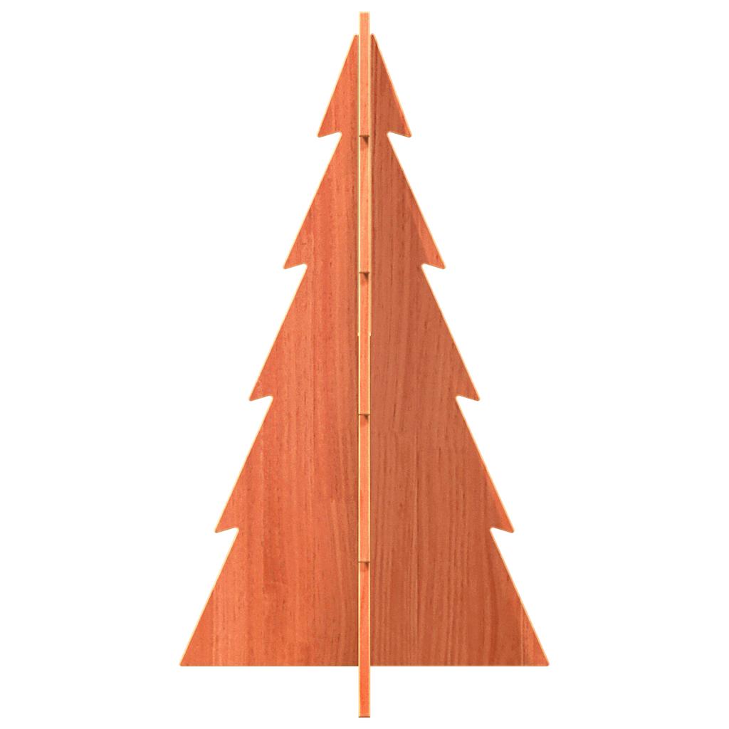 vidaXL Wooden Christmas Tree for Decoration Wax Brown 80 cm Solid Wood Pine