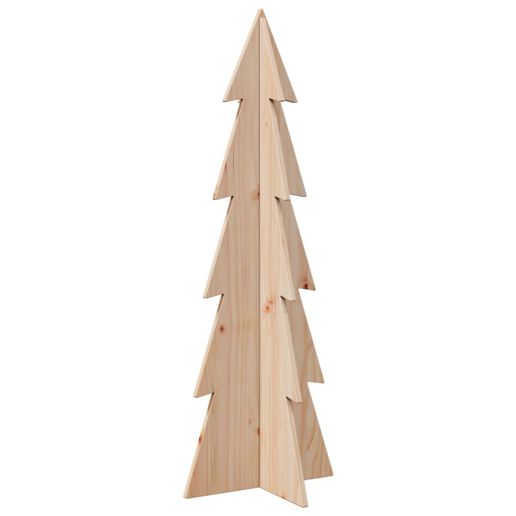 vidaXL Wooden Christmas Tree for Decoration 112 cm Solid Wood Pine