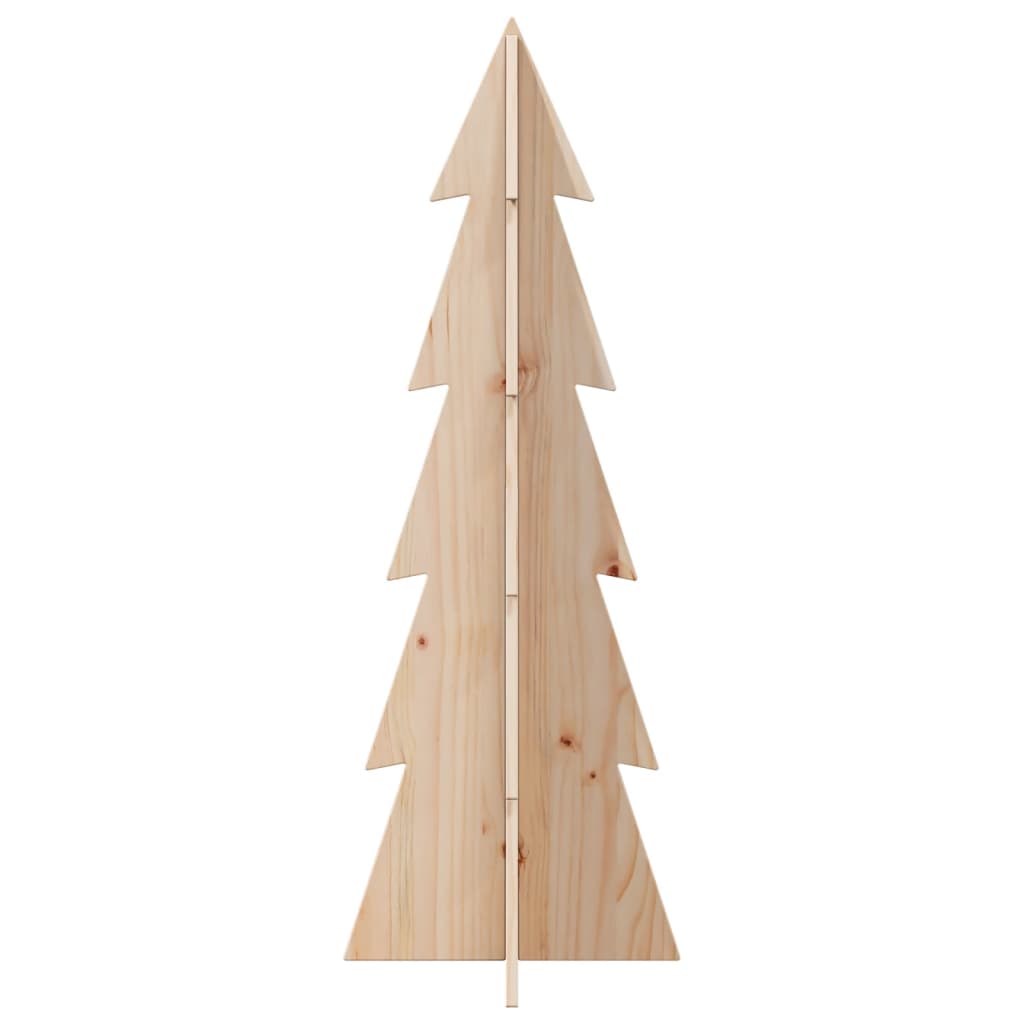 vidaXL Wooden Christmas Tree for Decoration 112 cm Solid Wood Pine