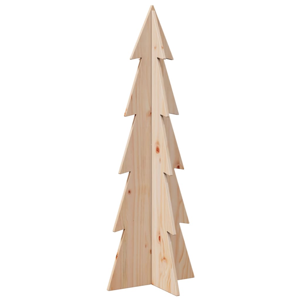 vidaXL Wooden Christmas Tree for Decoration 112 cm Solid Wood Pine