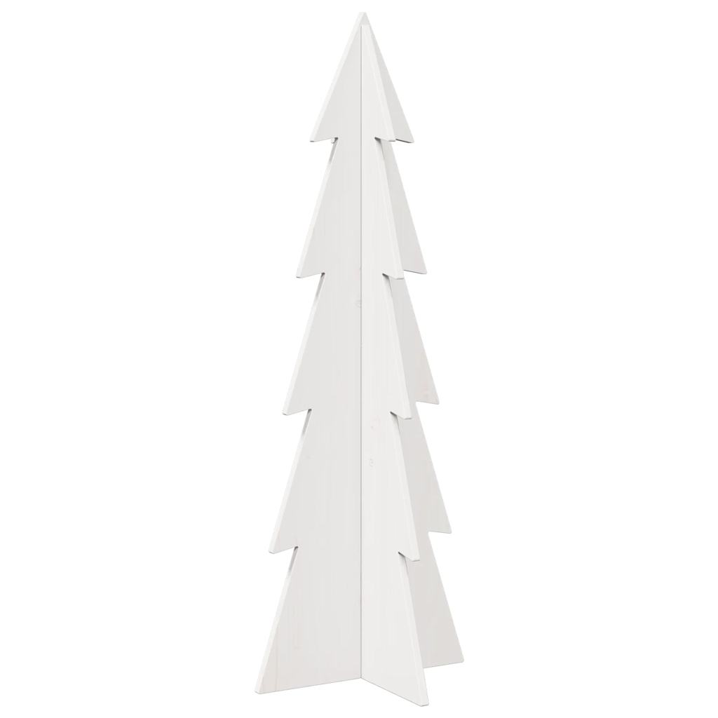 vidaXL Wooden Christmas Tree for Decoration White 112 cm Solid Wood Pine