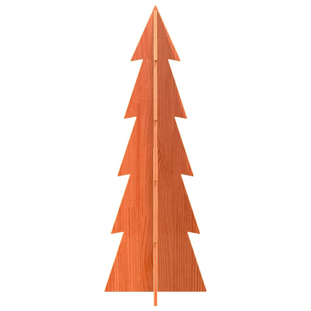 vidaXL Wooden Christmas Tree for Decoration Wax Brown 112 cm Solid Wood Pine