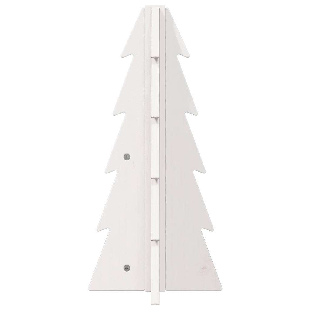 vidaXL Wooden Christmas Tree for Decoration White 49 cm Solid Wood Pine