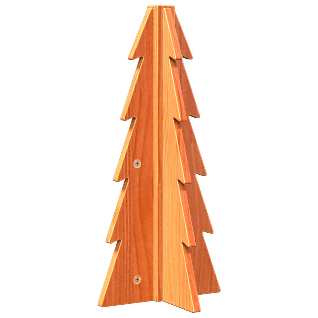 vidaXL Wooden Christmas Tree for Decoration Wax Brown 49 cm Solid Wood Pine