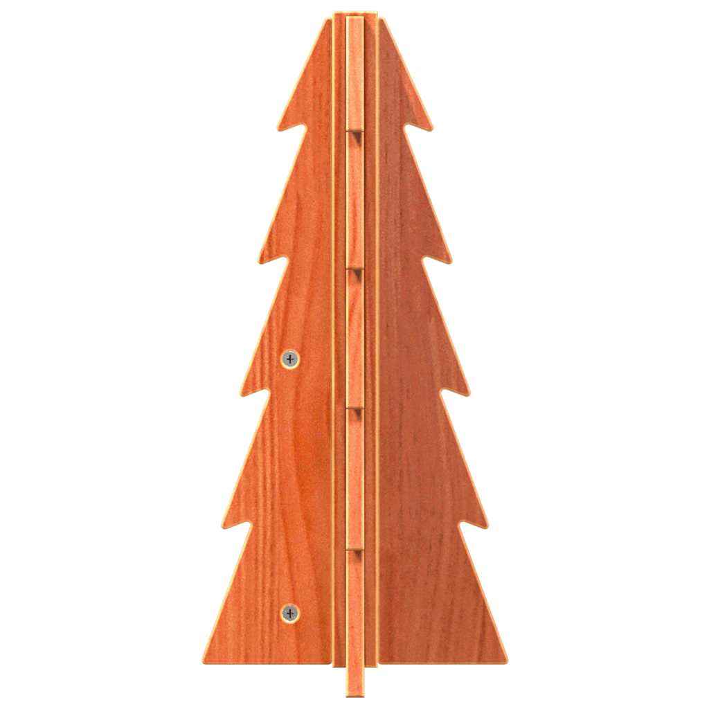 vidaXL Wooden Christmas Tree for Decoration Wax Brown 49 cm Solid Wood Pine