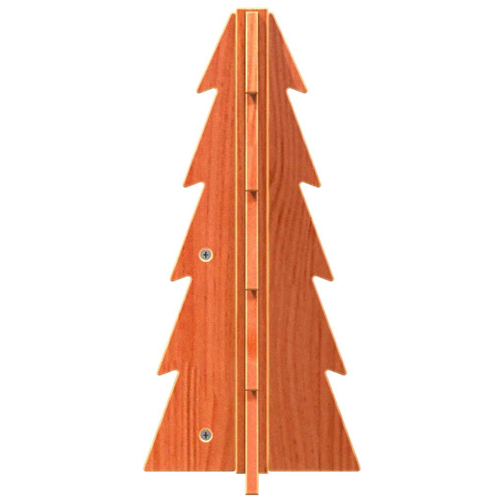 vidaXL Wooden Christmas Tree for Decoration Wax Brown 49 cm Solid Wood Pine