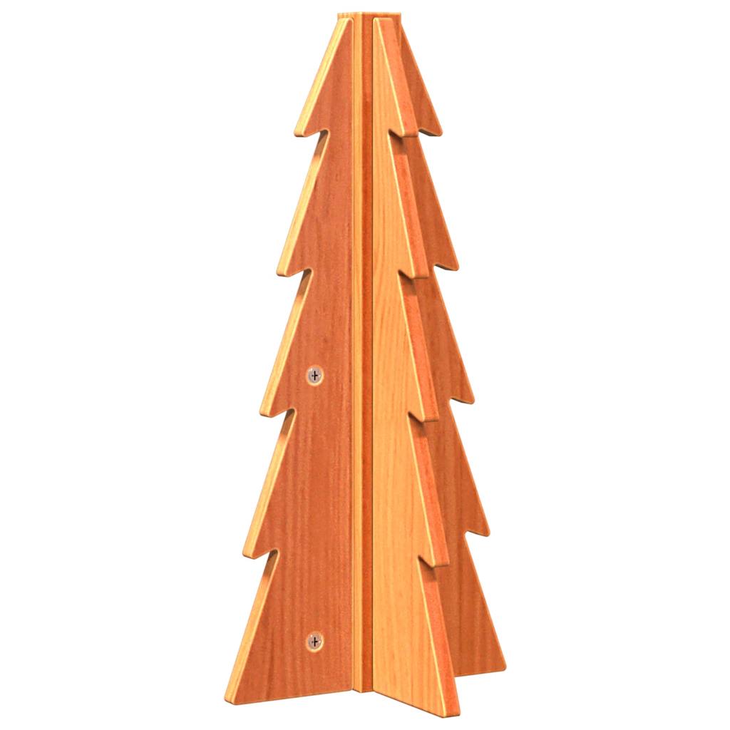 vidaXL Wooden Christmas Tree for Decoration Wax Brown 49 cm Solid Wood Pine