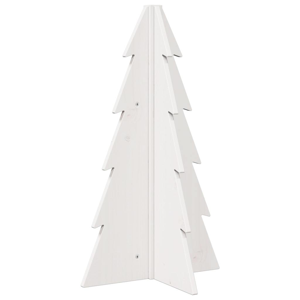 vidaXL Wooden Christmas Tree for Decoration White 69.5 cm Solid Wood Pine