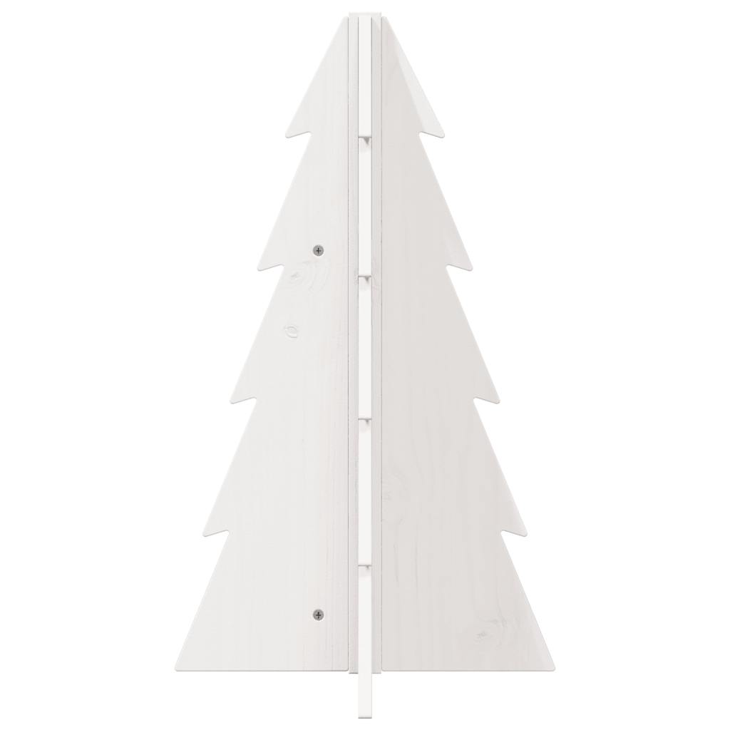 vidaXL Wooden Christmas Tree for Decoration White 69.5 cm Solid Wood Pine