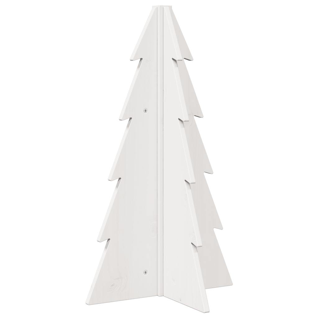 vidaXL Wooden Christmas Tree for Decoration White 69.5 cm Solid Wood Pine