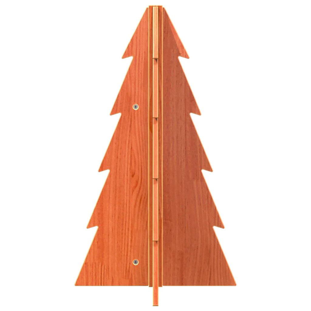 vidaXL Wooden Christmas Tree for Decoration Wax Brown 69.5 cm Solid Wood Pine