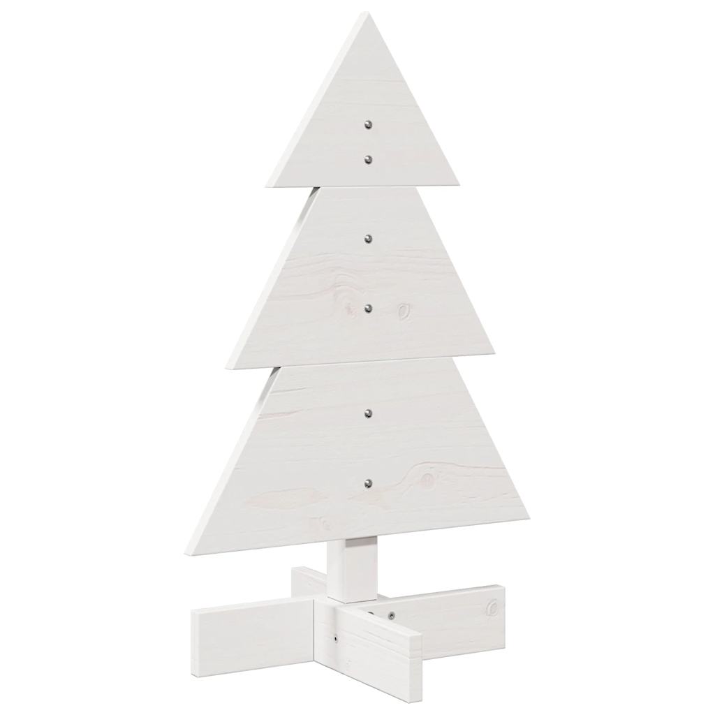 vidaXL Wooden Christmas Tree for Decoration White 60 cm Solid Wood Pine