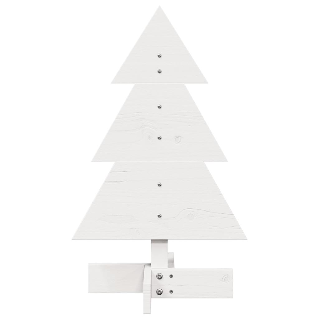 vidaXL Wooden Christmas Tree for Decoration White 60 cm Solid Wood Pine