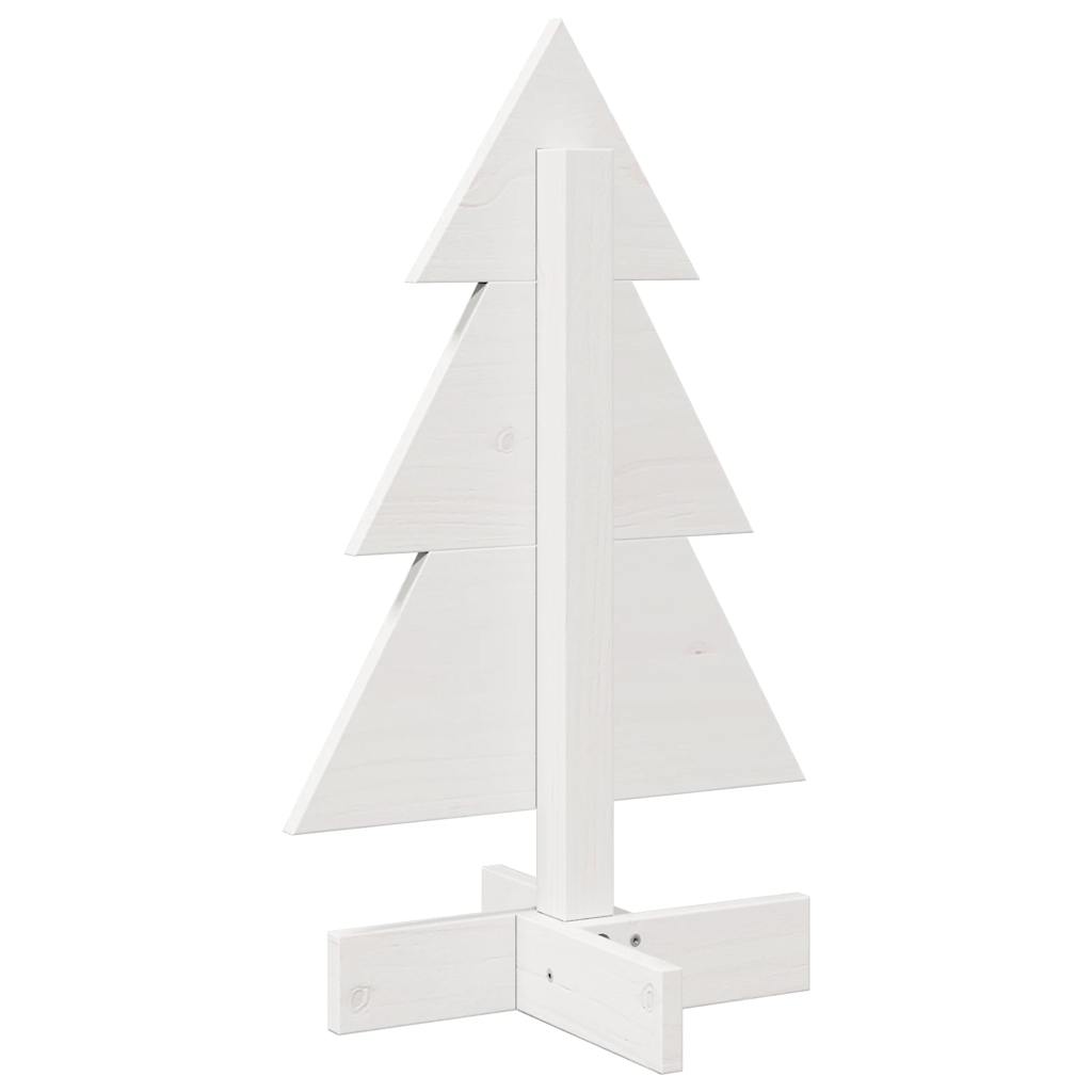 vidaXL Wooden Christmas Tree for Decoration White 60 cm Solid Wood Pine