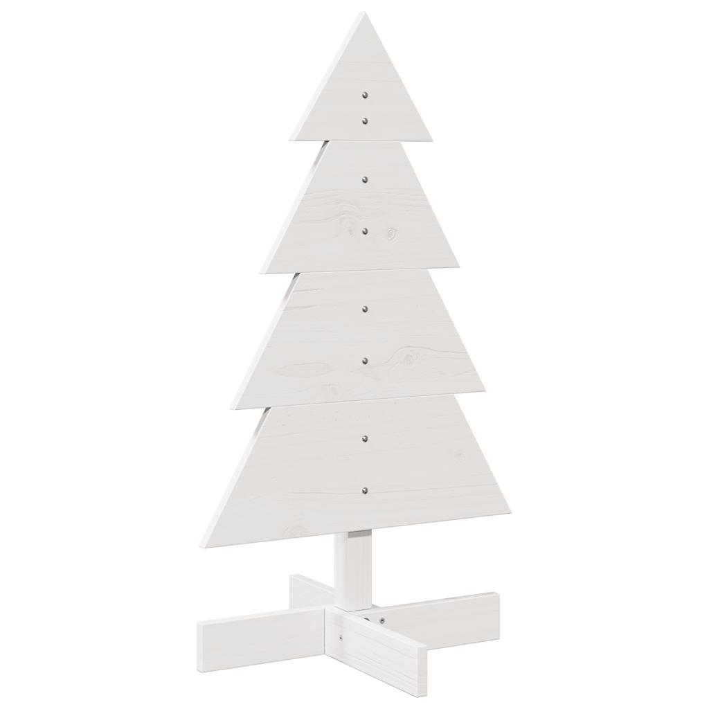 vidaXL Wooden Christmas Tree for Decoration White 80 cm Solid Wood Pine