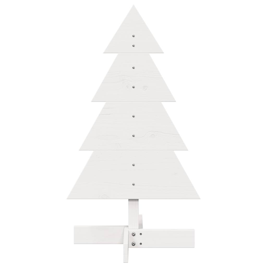 vidaXL Wooden Christmas Tree for Decoration White 80 cm Solid Wood Pine