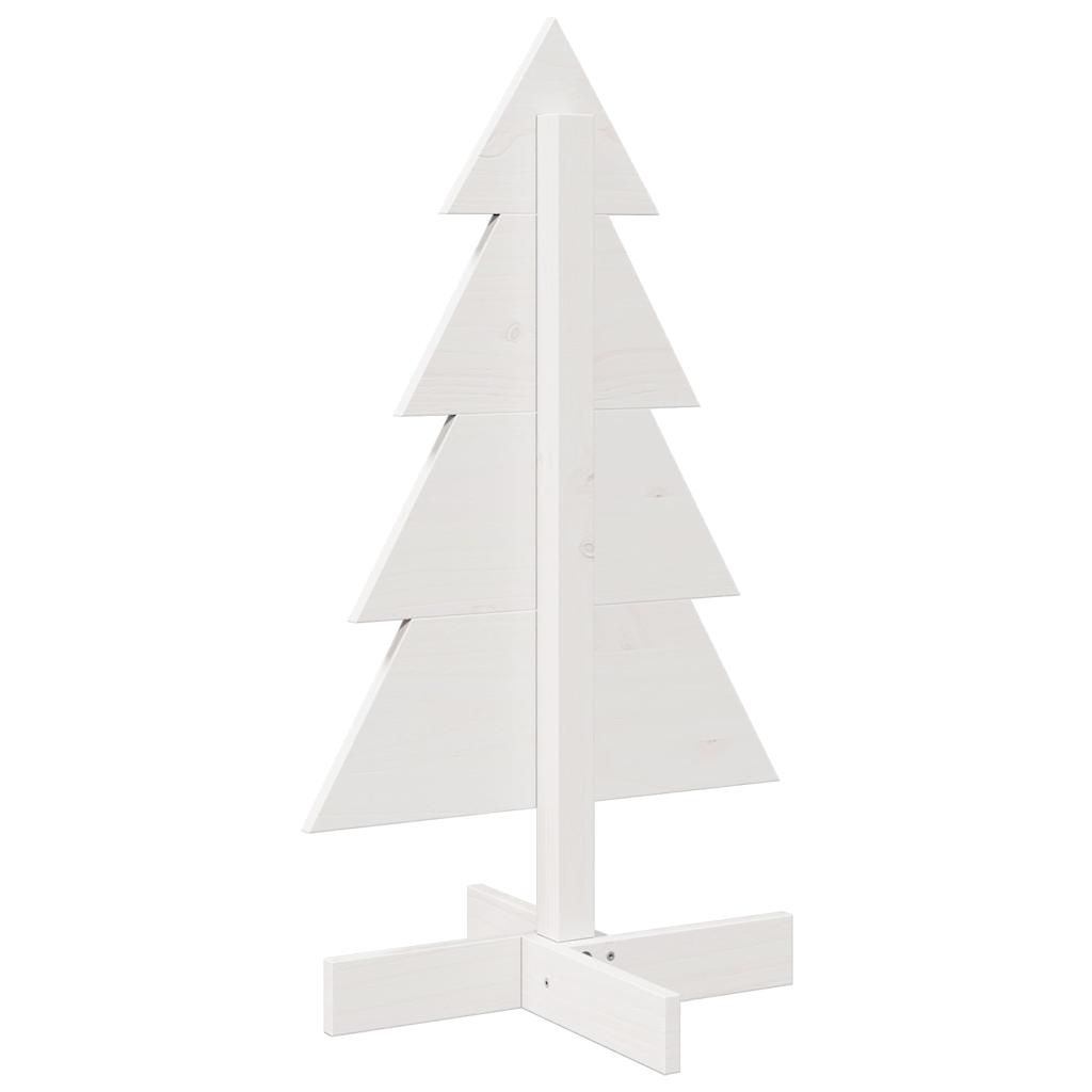 vidaXL Wooden Christmas Tree for Decoration White 80 cm Solid Wood Pine