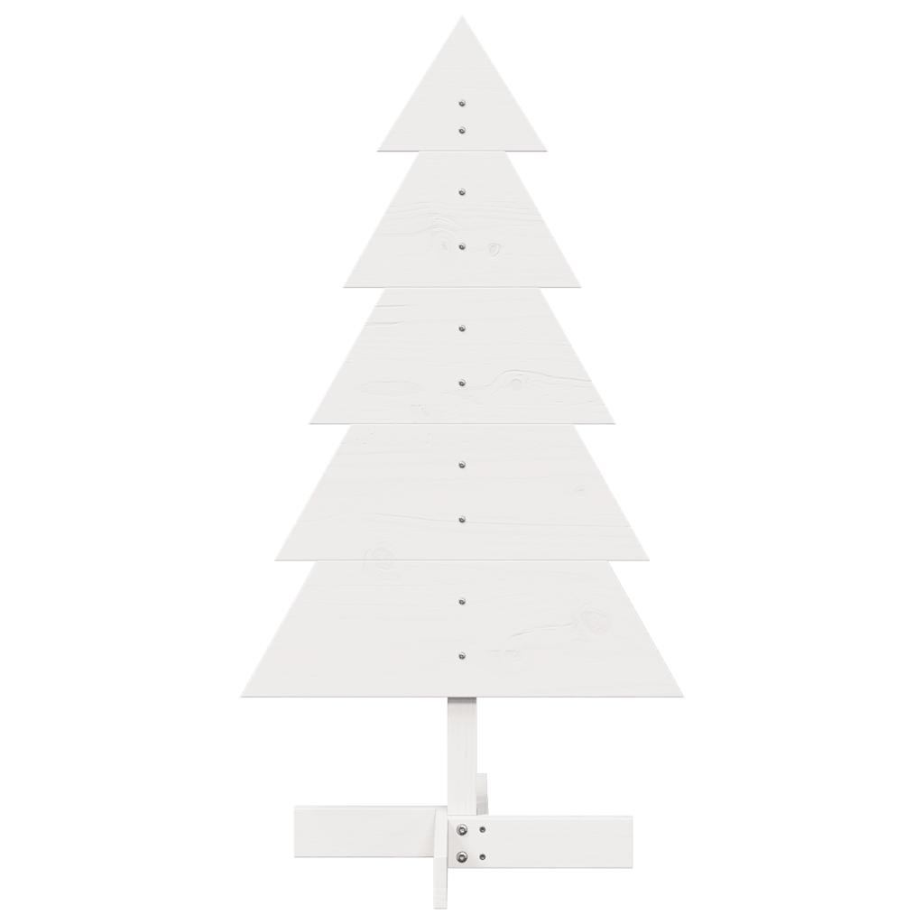 vidaXL Wooden Christmas Tree for Decoration White 100 cm Solid Wood Pine