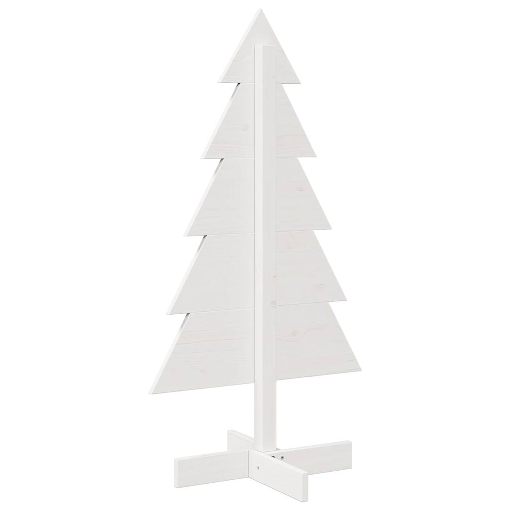 vidaXL Wooden Christmas Tree for Decoration White 100 cm Solid Wood Pine