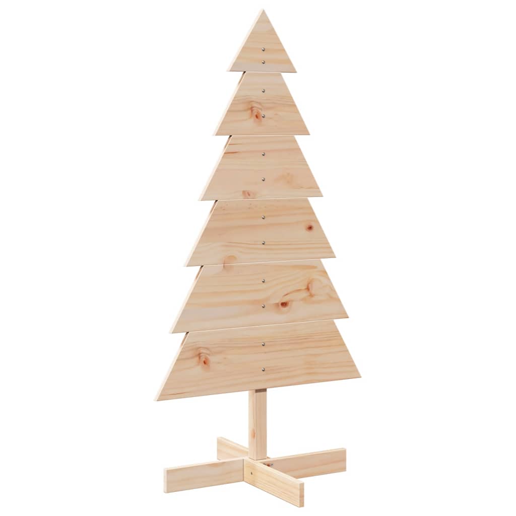 vidaXL Wooden Christmas Tree for Decoration 120 cm Solid Wood Pine