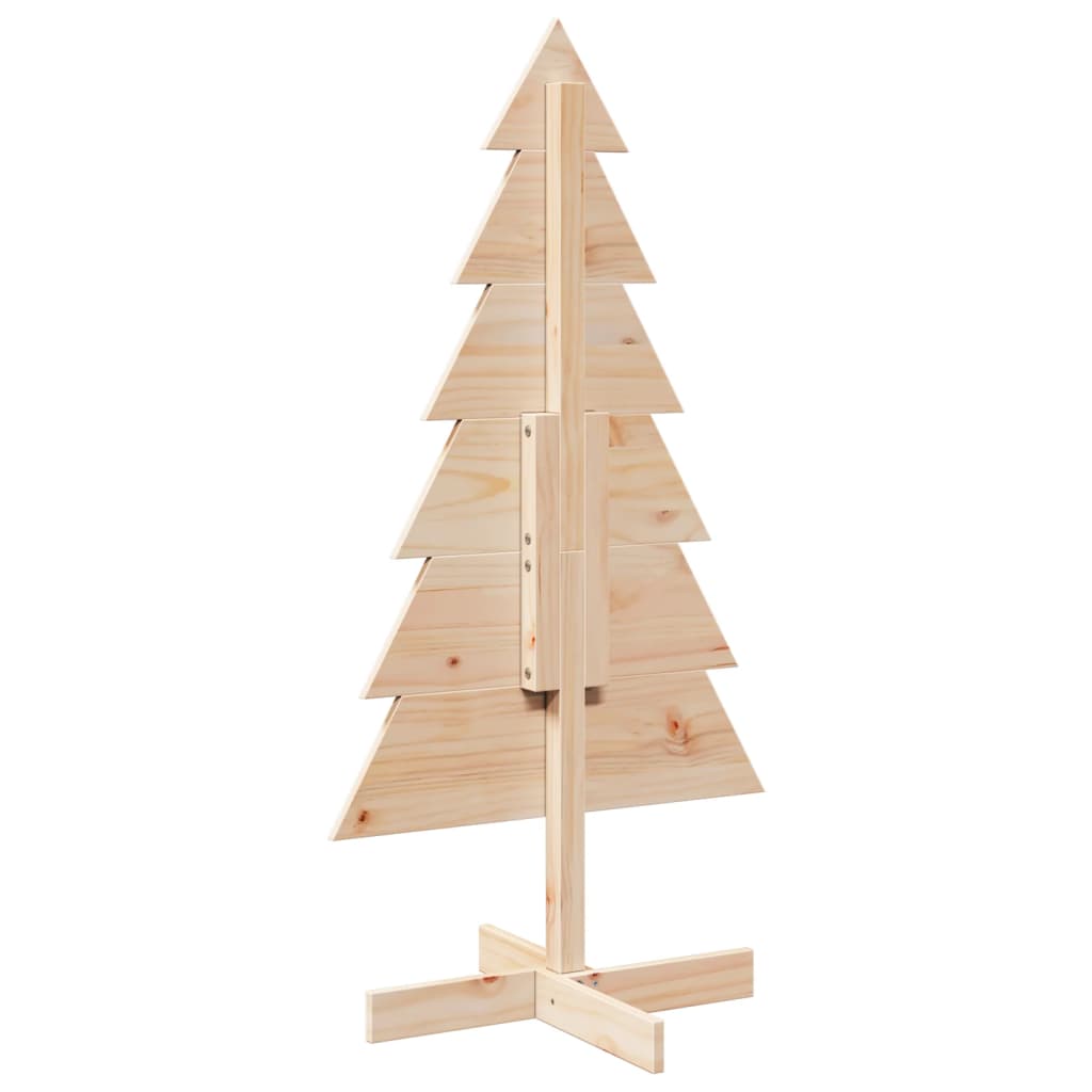 vidaXL Wooden Christmas Tree for Decoration 120 cm Solid Wood Pine