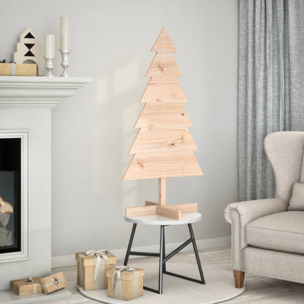 vidaXL Wooden Christmas Tree for Decoration 120 cm Solid Wood Pine