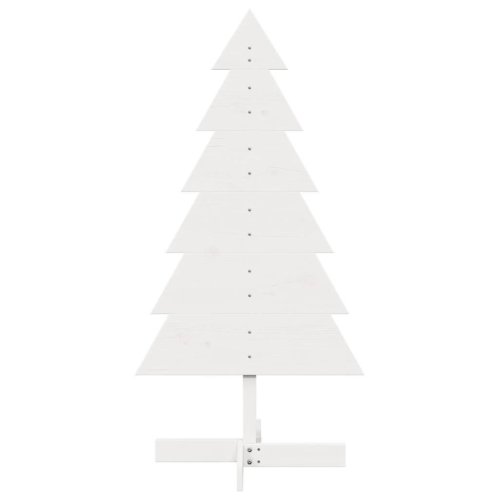 vidaXL Wooden Christmas Tree for Decoration White 120 cm Solid Wood Pine