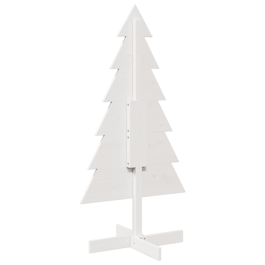 vidaXL Wooden Christmas Tree for Decoration White 120 cm Solid Wood Pine