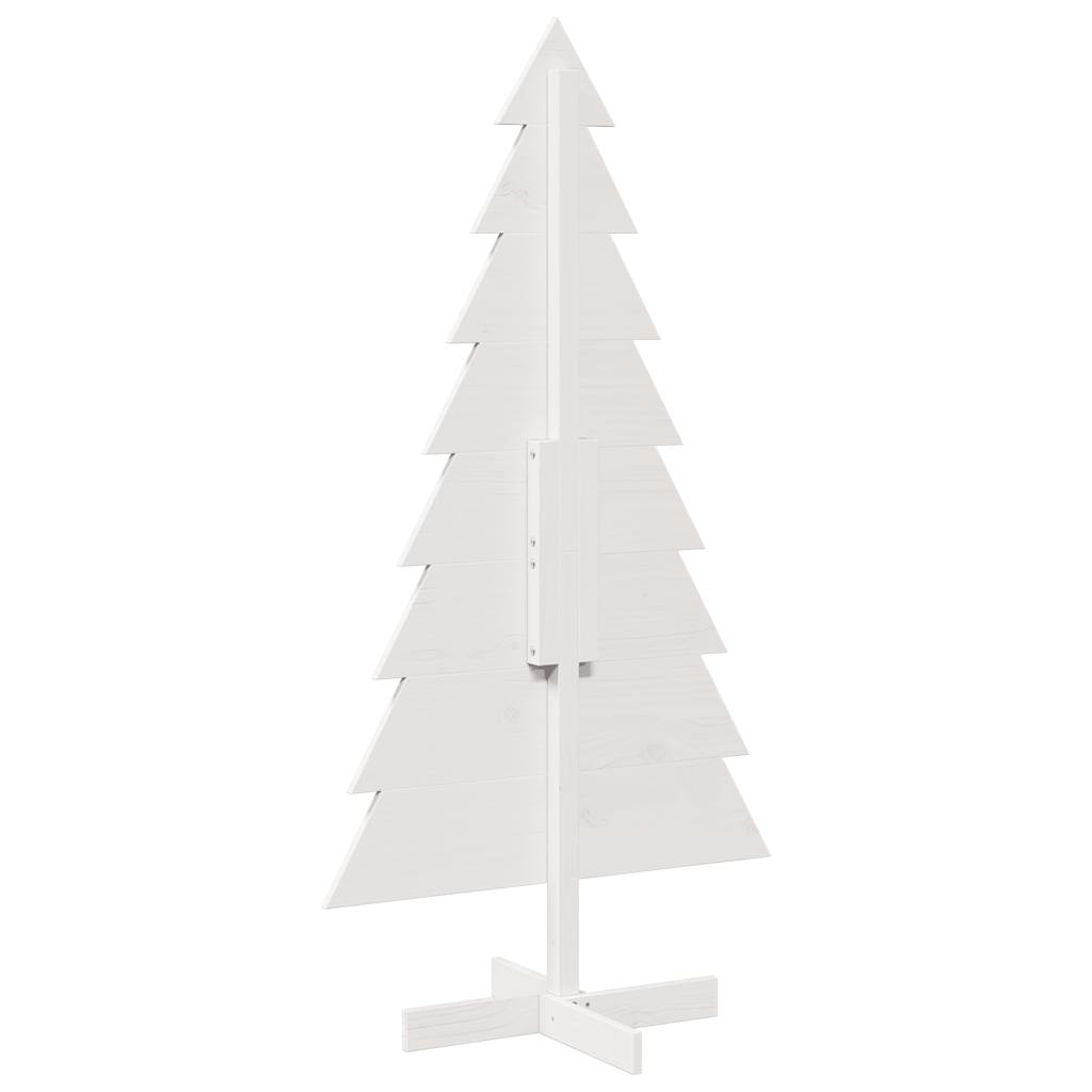 vidaXL Wooden Christmas Tree for Decoration White 150 cm Solid Wood Pine